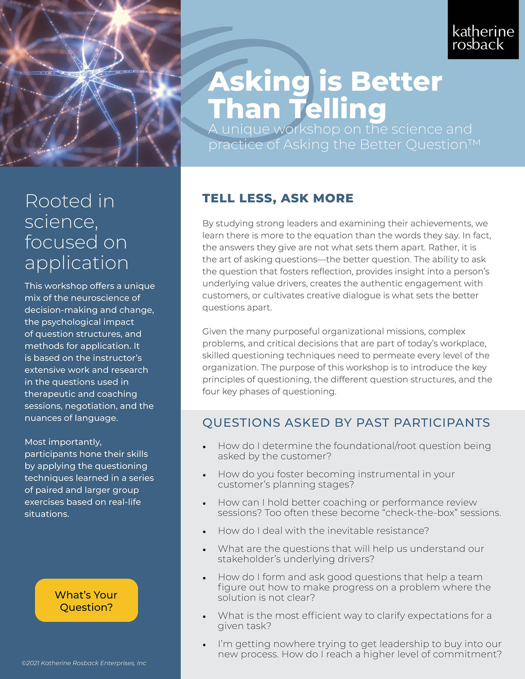 Questioning Skills Training - Ask the Better Question®